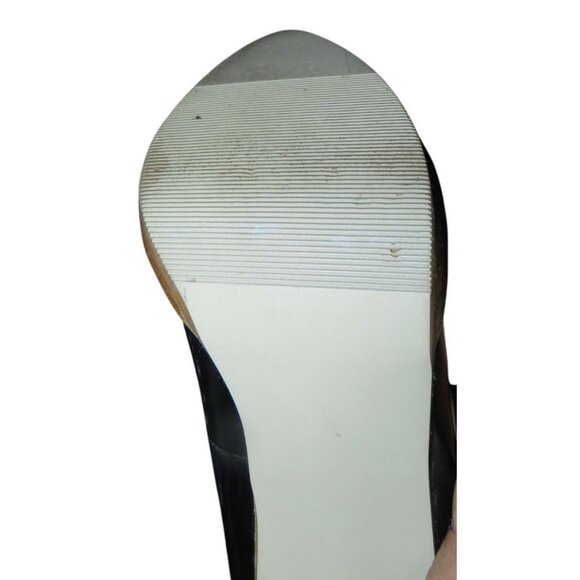 Mossimo Black Patent Italian Leather Platform Peep Toe Stiletto Heels size 8 - Picture 12 of 12